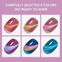 SUPWEE Blue cat eye lacquer with magnetic technique for texture.