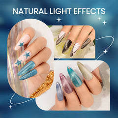 SUPWEE cat eye polish reveals different angles with one bottle.