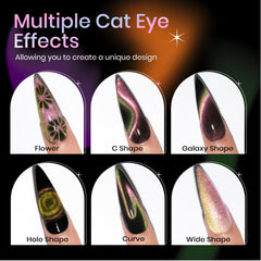SUPWEE cat eye gel nail polish offers iridescent shimmer and 3D depth.