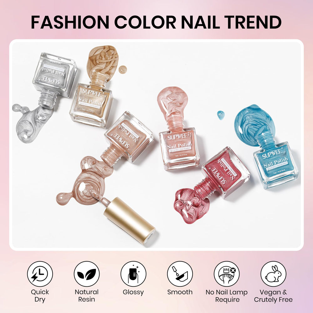 SUPWEE cat eye nail polish mint bottle fresh wearable color