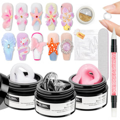 SUPWEE Clear builder gel for at-home nail extensions and a smooth finish.