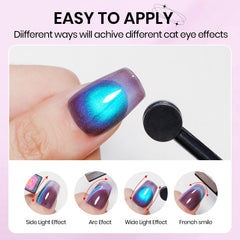 SUPWEE galactic cat eye shift shows shimmering depth under light.