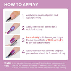 SUPWEE Green cat eye polish shade for fresh, chic manicure.