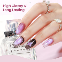 SUPWEE high-gloss cat eye gel polish adds dimension when cured under UV light.