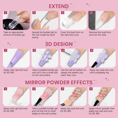SUPWEE Nail extend mold 24pcs for precise extensions.