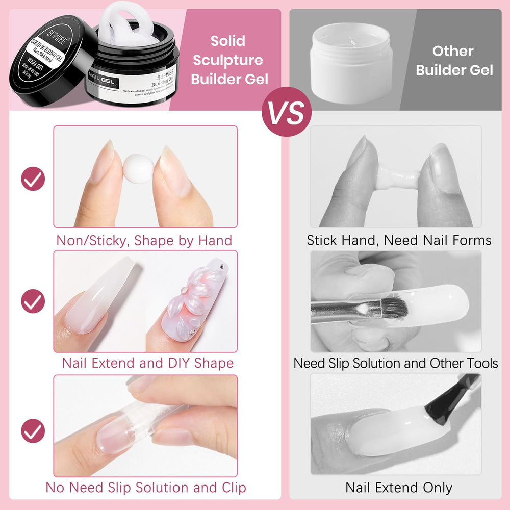 SUPWEE nail extend mold set for consistent nail length