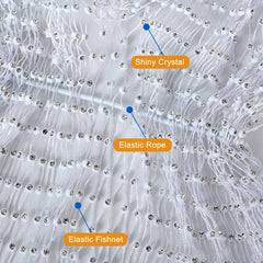 Surblue elastic fishnet headband offers comfortable, flexible fit for all-day wear.