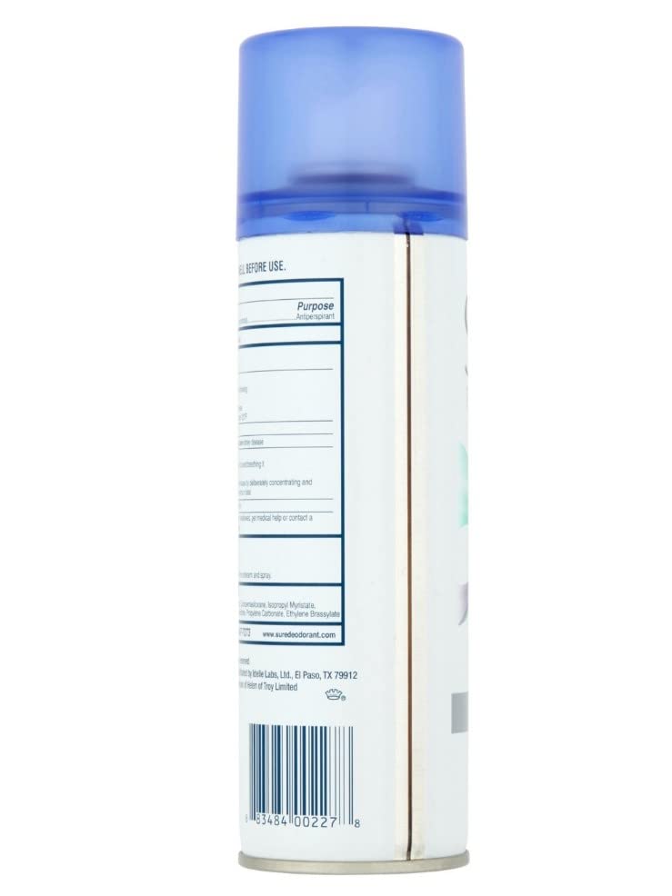 Sure fast-drying deodorant spray minimizes underarm dampness while remaining fragrance-free.