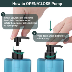 Suream locking pump cap prevents leaks during travel and daily use.