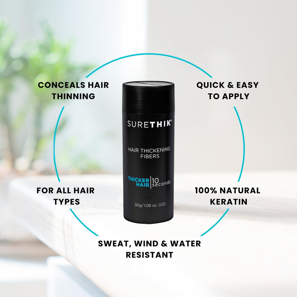 Surethik Light Blonde fibers fullness look provides instant coverage