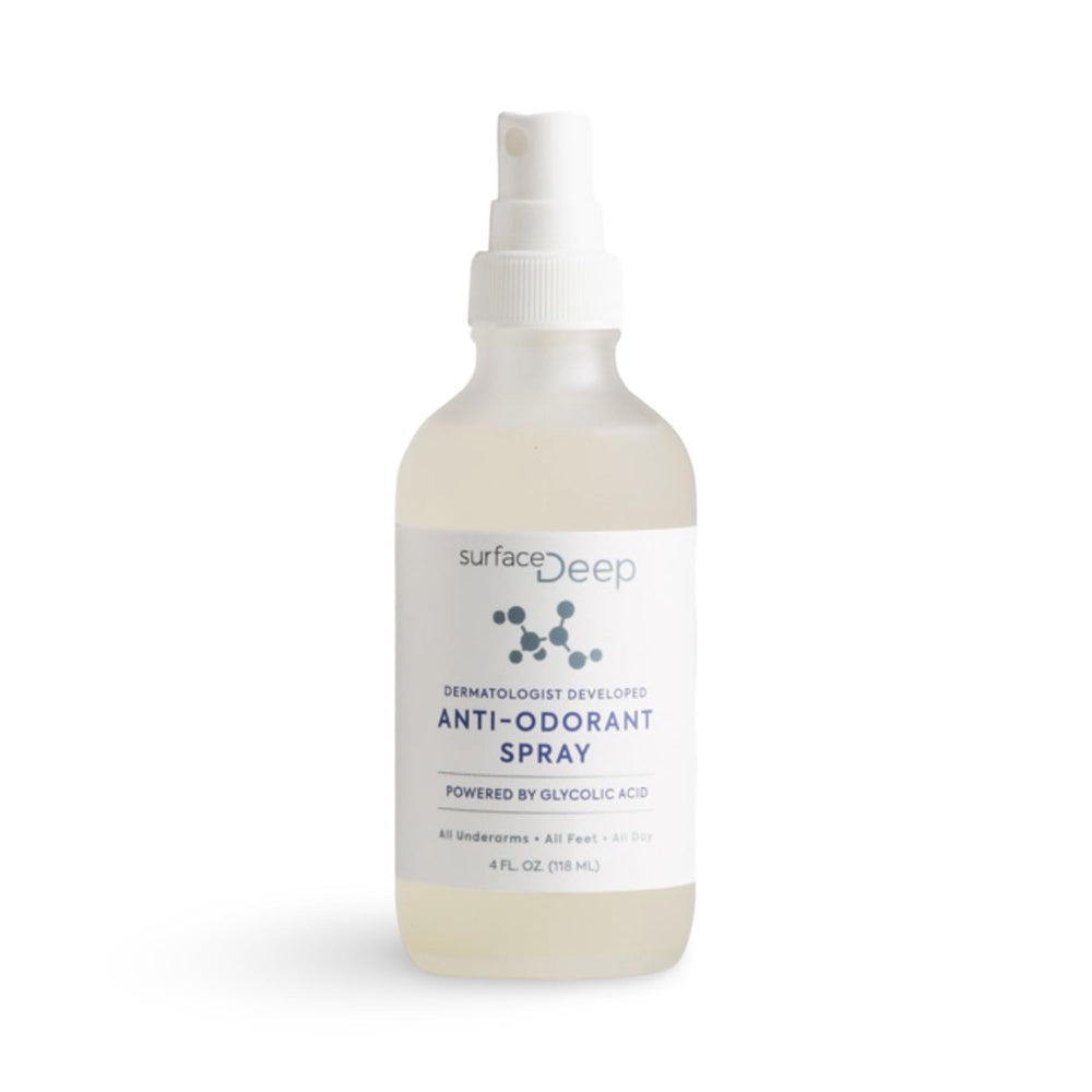 Surface Deep anti-odorant spray bottle for all-day odor control and skin-friendly use