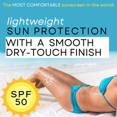 Surface Dry Touch sunscreen applied over makeup for convenience