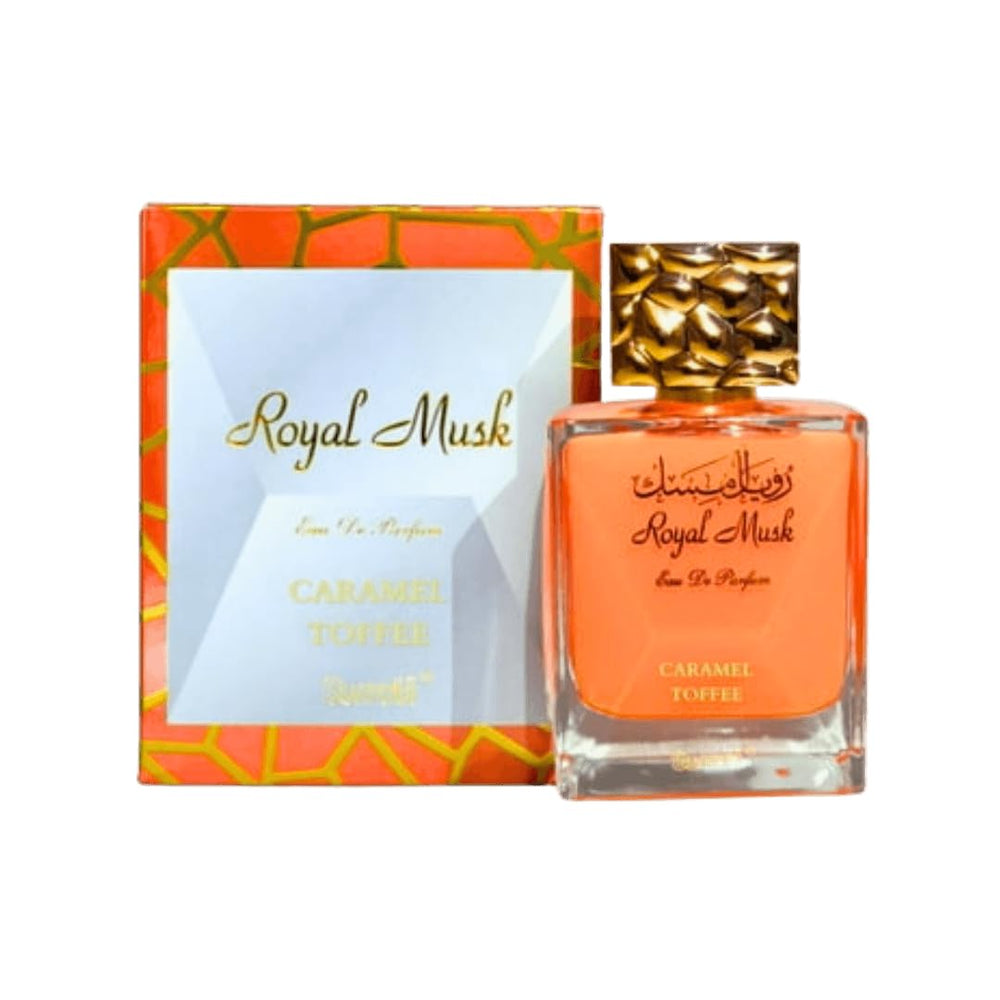 Surrati Royal Musk Lychee Rose EDP bottle on display, offering a long-lasting, versatile scent.