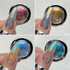 SUTOKAKA ultra-fine chrome powder texture provides smooth application without grainy feel.