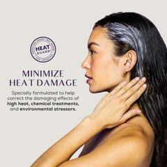 SUTRA Heat Guard Hair Mask application shows easy weekly treatment for renewed strands.