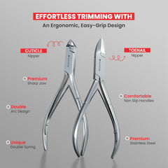 Suvorna cuticle nippers featured for clean cuticles and neat edges.