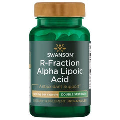Swanson Alpha Lip 100MG bottle on wood evokes a convenient daily supplement for a balanced lifestyle.