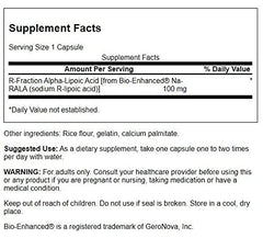 Swanson Alpha Lip 100MG capsules close-up highlights compact, non-GMO formula for everyday wellness.
