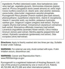 Swanson Pycnogenol Wrinkle Cream spread on skin promotes smoothing and nourishment with a lightweight finish.