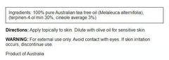Swanson Tea Tree Oil dropper-cap for precise topical dosing.