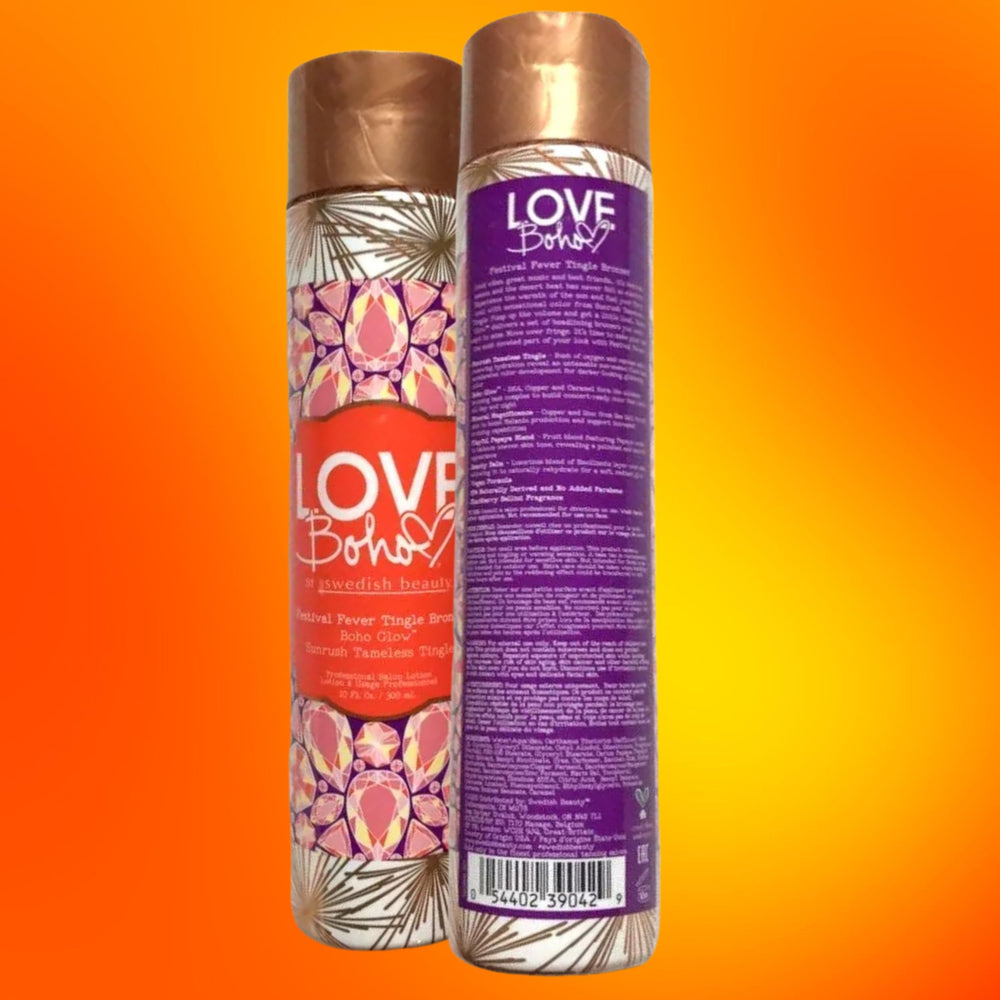 Swedish Beauty Love Boho Festival Fever Tingle Bronzer PAO guidance on bottle