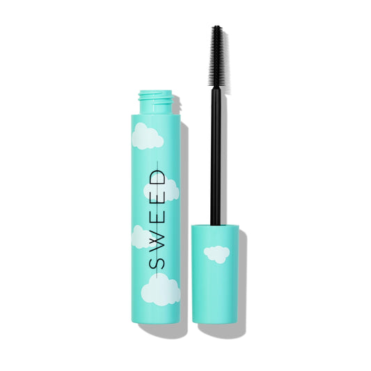SWEED Cloud Mascara tube close-up emphasizing clean beauty branding