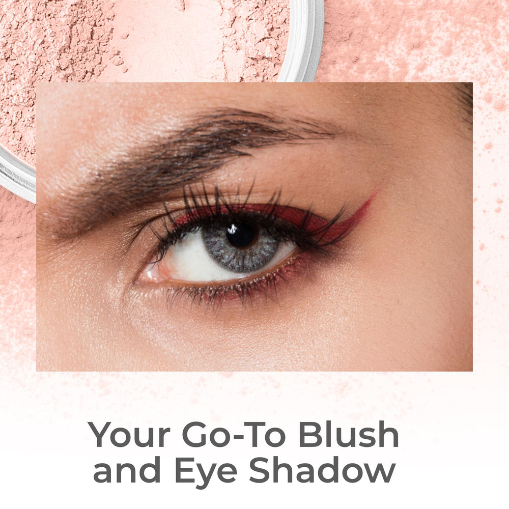 Sweet Face Minerals BLUSH Application on cheeks for curved, even glow.