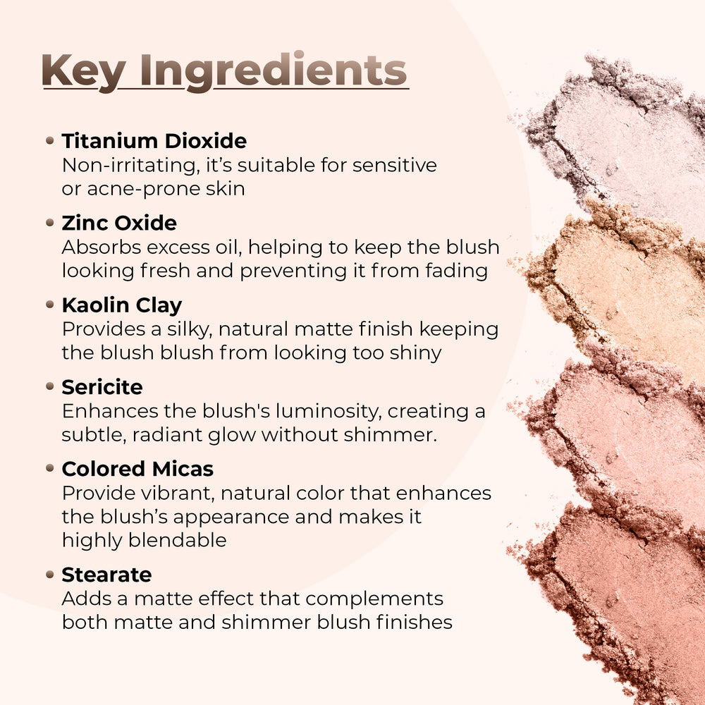 Sweet Face Minerals BLUSH Long-lasting sheen for all-day radiance.