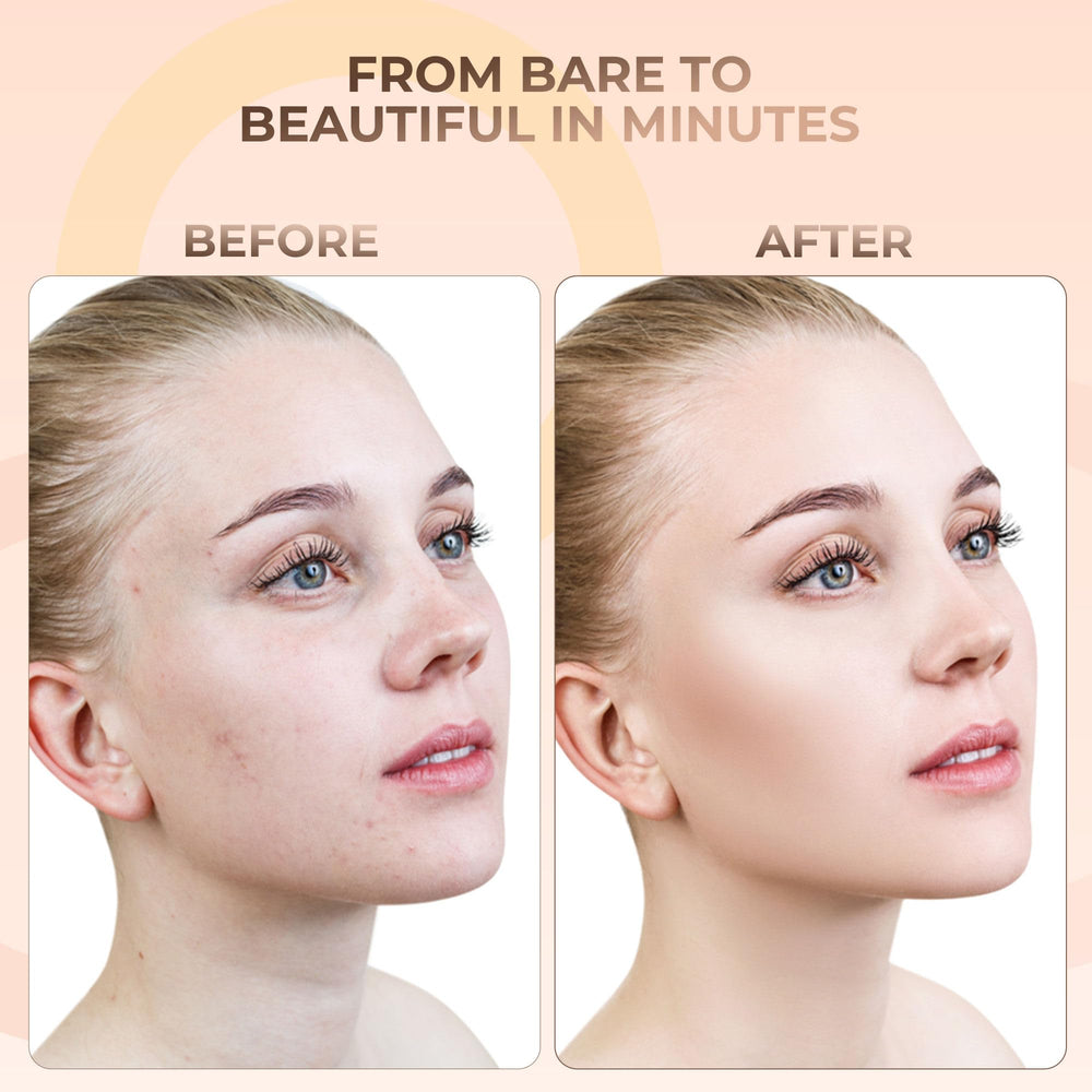 Sweet Face Minerals powder is applied for breathable, weightless wear throughout the day.