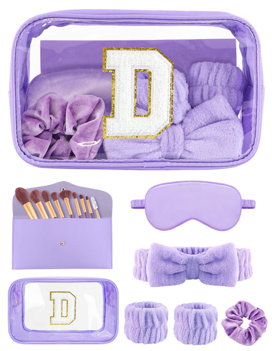 Sweet Lion initial makeup bag with glitter edges, perfect for personalizing gifts.