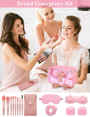Sweet Lion makeup brush set bag neatly stores seven brushes and an eyelash brush.