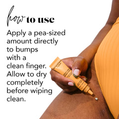 SweetSpot Labs Bump Eraser on skin during use.