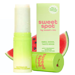 SweetSpot Watermelon solid perfume stick packaging shown for easy travel fragrance