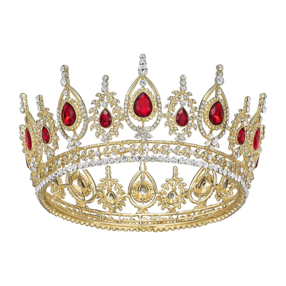 SWEETV Royal Queen Crown with Austrian crystals detail for bridal sparkle