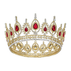 SWEETV Royal Queen Crown with Austrian crystals detail for bridal sparkle