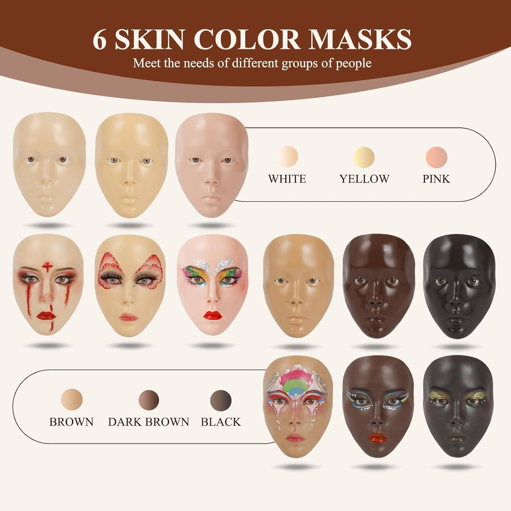 SWHDT multipurpose makeup practice head for eyelash extensions and massages