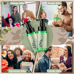 Swiffen eucalyptus thyme foaming hand wash delivers clean hands and subtle herb aroma.