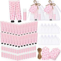 Swiffen Coquette hand cream with pink bow for baby shower favors.