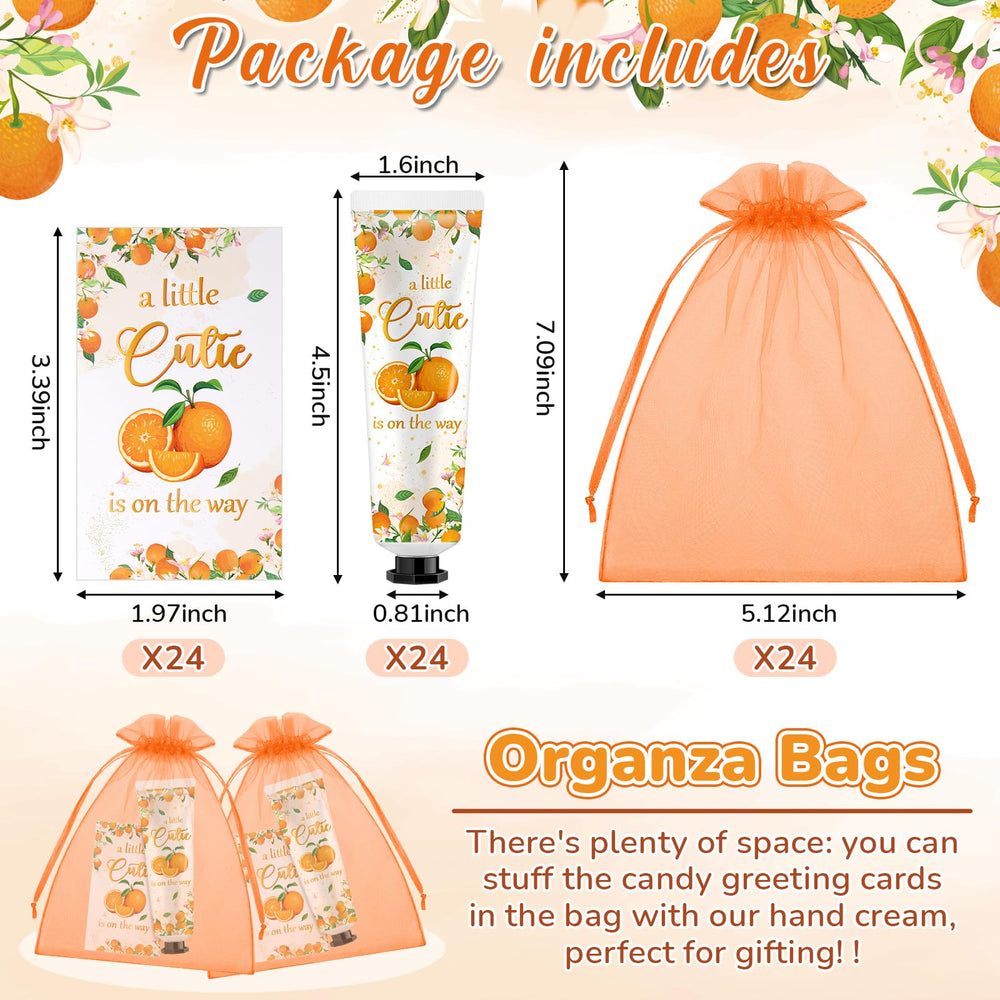 Swiffen organza bags and thank-you cards accompany each set for elegant gifting.