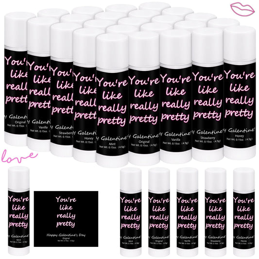 Swiffen Valentine lip balm 50-pack display for Galentine's Day gifting