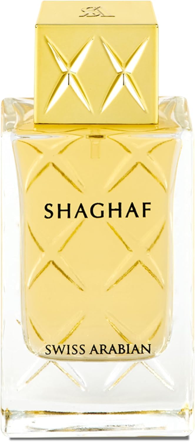 Swiss Arabian Shaghaf bottle front with citrus opening, ideal for evening wear