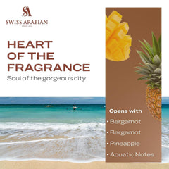 Swiss Arabian Soul of Bali packaging box, evoking island serenity and premium presentation.