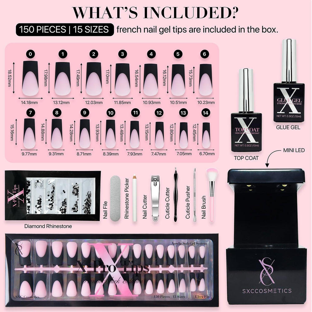 SXC Easy application press-on kit for quick nail upgrades