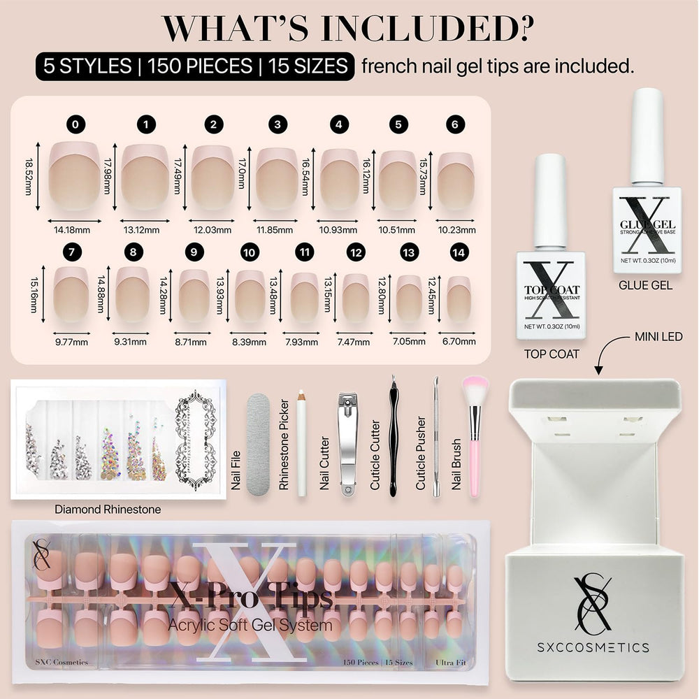 SXC Flexible Fit All-Day Comfort adapts to your nail shape for natural feel.