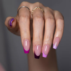SXC press-on nails with base coat finish for durable wear and easy removal.
