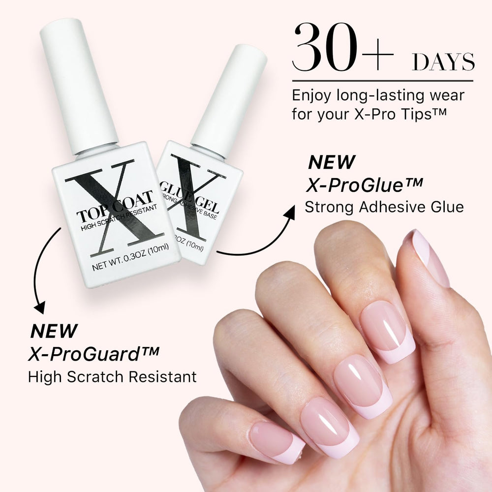 SXC Press-on Nails application included demonstrates easy, mess-free setup for busy days.