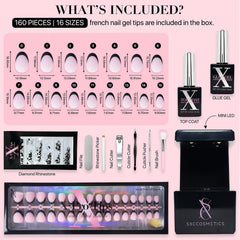 SXC press-on nails ready for quick, mess-free application.