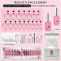 SXC X-Pro Tips lightweight-comfort on a natural nail silhouette.