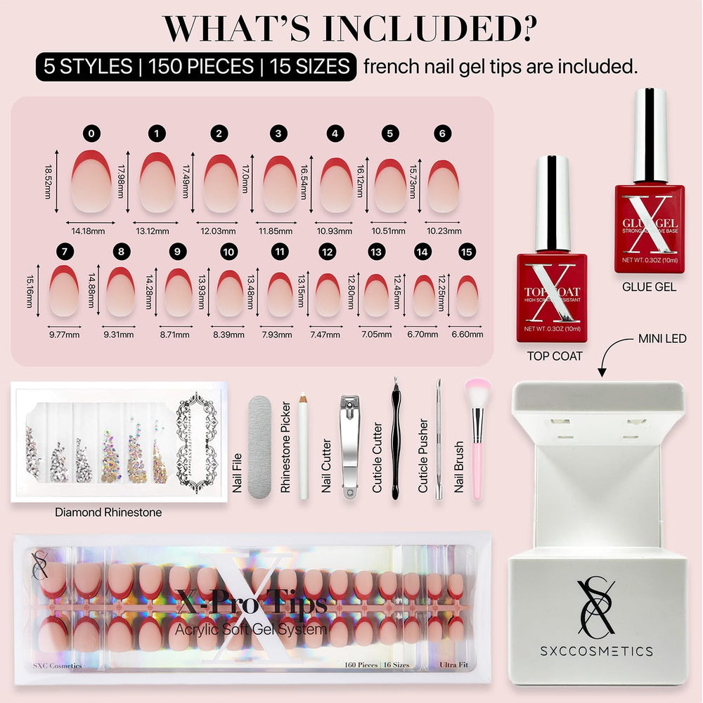 SXC X-Pro Tips Red Edition application-demo highlights quick at-home nail application