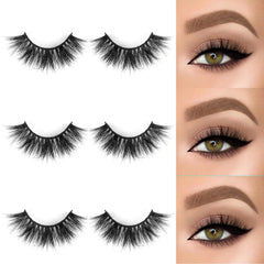 SY SHUYING 3D mink eyelashes provide fluffy, dimensional depth for special occasions.